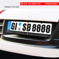 Cadre de plaque d'immatriculation de voiture étanche EU avec 3 capteurs CCD, 1 buzzer, distance de détection de 0,3 à 1,5 m