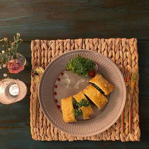 Natural black water hyacinth plate charger eco-friendly handweave <b>placemats</b> wholesale <b>placemat</b> - Product Image 6