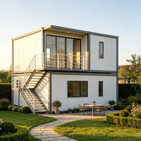 Maison préfabriquée moderne à double couche, en kit, résistante aux tremblements de terre, avec panneaux sandwich en EPS, pour l'Amérique centrale et du Sud