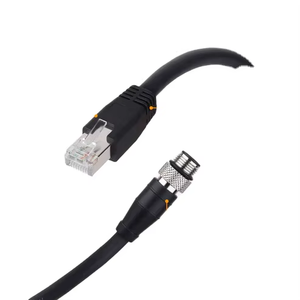 Cable de Cámara Industrial RJ-45 a M12-4P con Codificación D, Conexión Ethernet de Alto Rendimiento y Durabilidad para Automatización Industrial - Product Image 1