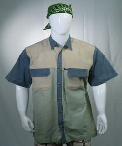 Chemise en flanelle décontractée surdimensionnée personnalisée à manches longues avec col montant brodé de logo à carreaux anti-rides - Product Image 2