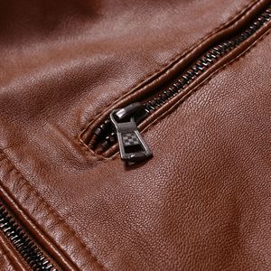 Chaqueta de cuero genuino personalizada, chaqueta de cuero de motocicleta personalizada para hombre, chaquetas de cuero de imitación con cremallera para hombre - Product Image 3