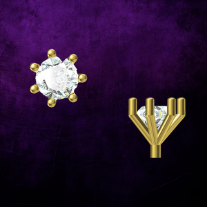 Épingle à nez en or jaune fin 18 carats Antique Bijoux de créateur exquis Pierres de diamant étincelantes Or Mélange parfait Style Culture pour - Product Image 4