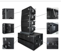 HDL20 9006A Ensemble de Subwoofers Actifs Doubles 10 Pouces 4/8 Ohm, Haut-parleurs Professionnels Line Array, Système Sonore Extérieur en Contreplaqué de Bouleau