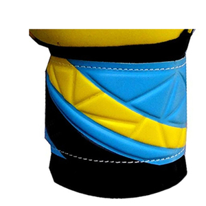 Gants de gardien de but KATBROS INDUSTRY jaunes et bleus en PU antidérapants, à doigts complets, avec fermeture auto-agrippante réglable et motif en caoutchouc en relief - Product Image 6