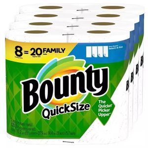 Bounty Quick-Size <b>Paper</b> <b>Towels</b> White Mix Wood Pulp 12 Family Triple <b>Rolls</b> = 36 Regular <b>Rolls</b> Made in Germany - Product Image 2