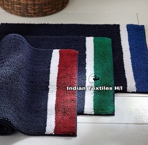 Alfombra de baño personalizada al por mayor de lujo multicolor más suave, alfombras de baño de diseño de secado rápido, algodón con técnicas hechas a máquina para baños - Product Image 2