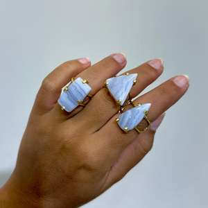 Anillos de Alambre con Cabujón de Encaje Azul - Product Image 2