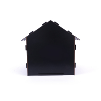 Casa para Perros de Madera Negra Moderna Personalizada con Logotipo Impreso, Refugio Decorativo para Mascotas de Interior, Plegable, para Animales Pequeños, OEM, ODM