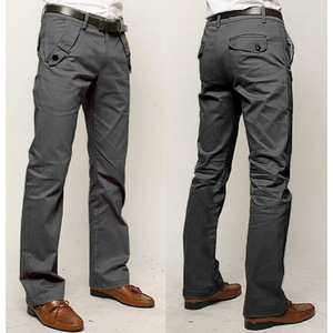 breathable Male Slim Fit Straight Long Pants Chinos <b>Trousers</b> <b>Men</b> <b>Khaki</b> Pants <b>Trousers</b> for <b>Men</b> Formal Dress Leisure Cotton Pants - Product Image 2