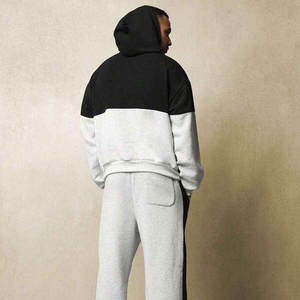Ensemble de survêtement décontracté à capuche pour homme 2025 – Hiver, design uni, léger, extensible, respirant, en molleton 100 % coton - Product Image 4