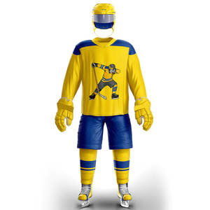 Ensemble de maillots de hockey sur glace personnalisés, design personnalisé, impression par sublimation, manches longues, 100% polyester, séchage rapide, nom d'équipe personnalisé - Product Image 3