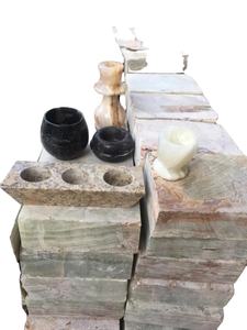 Bougeoir onyx sans laiton, bougeoir Danilova, bougeoir en marbre Onyx naturel - Product Image 5