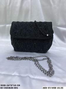 Sacoche de soirée élégante en métal et cristal Sacoche à la mode avec poignée de bracelet et sangle de chaîne pour les mariages et fêtes Pochette de mariée - Product Image 3