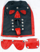 Masque de costume en cuir véritable HMB, style Halloween, masques cache-yeux, quatre saisons, taille unique, vente en gros