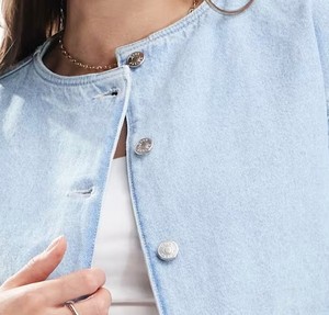 Popular High Quality Casual Women Short Denim <b>Jacket</b> Tops Coat Women Long Sleeve Plus Size Denim <b>Jackets</b> Ripped Denim Outerwear - Product Image 5