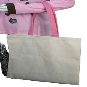 Sac fourre-tout en coton réutilisable avec fermeture éclair, broderie et lettres décoratives, design japonais tendance pour le shopping et l'usage quotidien, pour femmes - Product Image 2