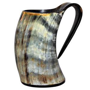 ESTILO MODERNO KARVIN BUFFALO BEBER HORN MUG VIKING HORN Mug Venta caliente Calidad natural Hecho a mano para Navidad - Product Image 2