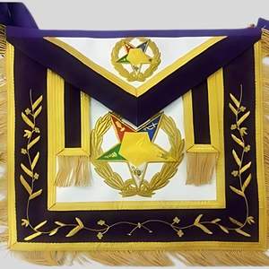 Conjunto de Mandil y Collar Masónico Personalizado, Uniforme de Logia de Nailon Hecho a Mano para Uso Ceremonial, Suministro de Fábrica de Alta Calidad - Product Image 1