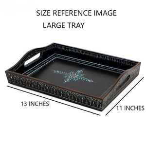 Bandeja de Servicio de Diseño con Recubrimiento de Esmalte de Madera MDF, Bandeja de Mesa de Alta Calidad para Hoteles y Restaurantes - Product Image 2