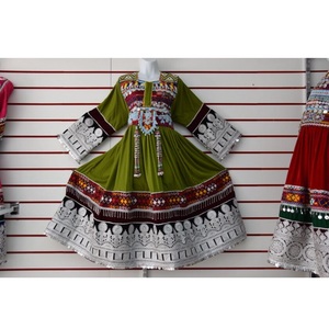 Vestido de alta calidad hecho a mano afgano Vintage Kuchi Banjara para mujer vestido largo Salwar Kameez viscosa nuevo algodón caliente verano - Product Image 4