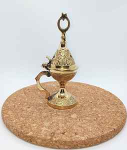 Handicrafts 100% Brass Decorative <b>Incense</b> Burner Cross Cut And Engrave Designing - Product Image 2