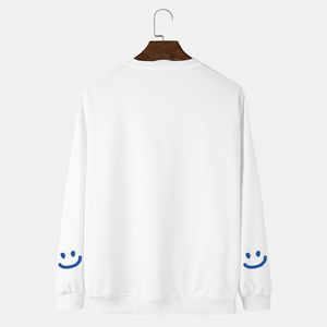 Venta al por mayor de alta calidad liso en blanco pantalla impresa sudaderas de gran tamaño cuello redondo deportes hombres sudadera para la venta servicio OEM - Product Image 2