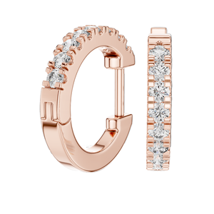 Pendientes de Aro con Diamantes de Laboratorio de 0.24ct para Mujer, Claridad VVS-VS EF, Oro de 18KT, 14KT, 10KT y Plata 925, Oro Rosa, Amarillo, Blanco - Product Image 4