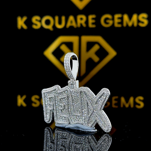 Colgante de Moissanita Personalizado, Colgante de Moissanita VVS, Colgante de Moissanita VVS en Plata, Colgante de Moissanita Estilo Hip Hop, Joyería para Hombre - Product Image 2