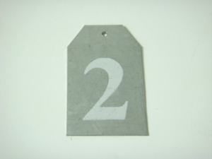 Números colgantes Adornos decorativos 1TO4 Almacén a granel Personalizable Corazón gris con espacios en blanco de cobre antiguo Adorno de Navidad - Product Image 4