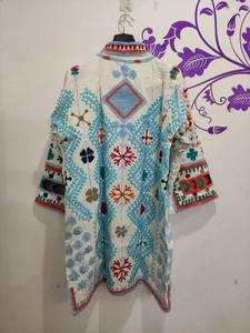 Abrigo Suzani de algodón indio bordado hecho a mano para mujer elegante chaqueta bordada estilo Kimono de verano para primavera - Product Image 4