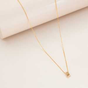 92.5 Silver Pendant Chain Rhodium Gold Plated Featuring Zircon Diamond Pearl Main Stones Religious Style 191336 for Engagement - Product Image 2