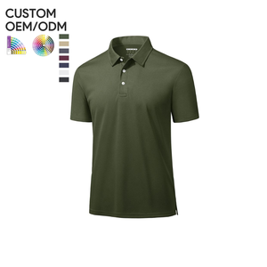 Chemise à manches courtes en coton tricoté 100% respirant pour homme, personnalisable |   Logo personnalisé pour les marques de vêtements, prise en charge OEM/ODM - Product Image 1