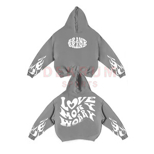 Nouveau survêtement en coton pour homme, coupe ajustée, vente chaude, design uni personnalisé avec impression en relief pour l'hiver, options de style personnalisées - Product Image 5