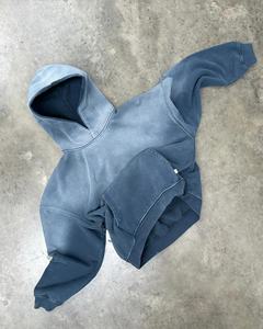Sudadera con Capucha de Felpa para Hombre, Estilo Urbano, Lavado Ácido, 500 GSM, Gruesa, 100% Algodón, Tejido de Punto, Impresión Digital Personalizada, Invierno - Product Image 2