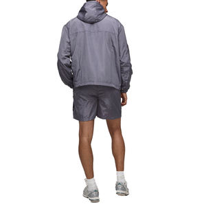 Petite veste à capuche personnalisée en polyester/nylon brodée sur le devant Veste à la mode fabriquée en usine à prix de gros Vestes gris anthracite uni pour - Product Image 3