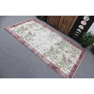 Tapis turc vintage 3,6 x 6,9 pieds, tapis d'intérieur, tapis oriental rouge - Product Image 4
