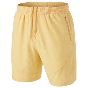 Pantalones Cortos de Alta Calidad para Hombre, Shorts Deportivos Sólidos con Tela de Lona en la Parte Delantera, Secado Rápido, Transpirables, Cierre con Cremallera, Ropa Casual Personalizada - Product Image 1
