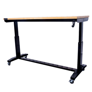 Mesa de altura ajustable, tablero de madera de 117cm para taller mecánico de garaje, oficina, silencioso, movimiento hacia arriba y hacia abajo, industria de escritorio de elevación - Product Image 1