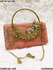 Designer Main de Soirée Nuptiale Résine Embrayage Cum Dames Sling Bag | Fabriqués À La Main Designer Résine Embrayages Sac - Product Image 6