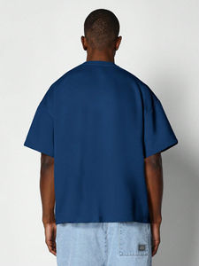 เสื้อยืดระบายอากาศได้ดีสำหรับผู้ชายเสื้อยืดสตรีทแวร์พิมพ์ลายขนาดใหญ่สไตล์โบซี่น้ำหนัก240กรัมผลิตจากประเทศ2025ออกแบบได้ตามต้องการ - Product Image 2