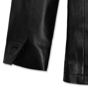 Logo personnalisé Nouveau style Veste en cuir Qualité supérieure 100% Veste d'hiver en cuir de vachette Slim Fit Fashion Biker pour hommes - Product Image 6