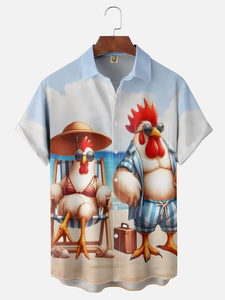 Eagle Print Street Herenoverhemden Hawaiiaans overhemd Heren Dagelijks T-shirt Dierenwolf Casual Herenkleding op maat - Product Image 2