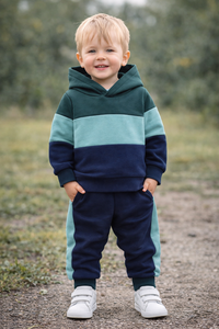 Conjunto Deportivo de Invierno para Niños, Transpirable, de Algodón, Ligero, Informal, con Sudadera con Capucha y Pantalones Deportivos, Personalización OEM ODM - Product Image 2