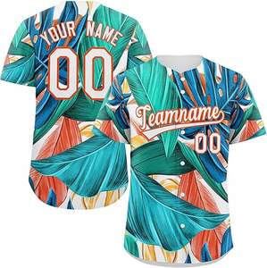 Camiseta de béisbol unisex para adultos con botones personalizados Precio barato Ropa deportiva con nombre personalizado y estilo uniforme de número - Product Image 2