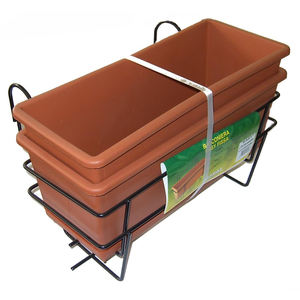 Conjunto de Balcón Fácil de Montar de 60 CM (2+2+2) Diseño Cuadrado Minimalista de Plástico - Product Image 1