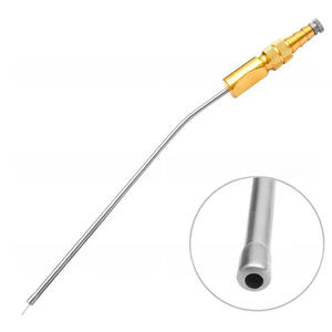 ท่อดูดน้ำลายสีทองเงิน ผลิตจากสแตนเลส เครื่องมือทันตกรรมแบบใช้มือ น้ำหนักเบา ได้รับการรับรองมาตรฐาน CE และ ISO13485 - Product Image 1