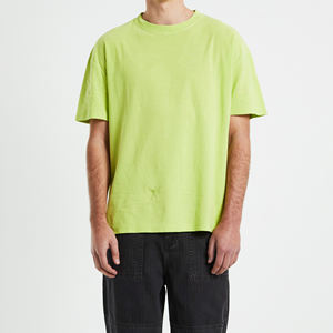 T-shirt pour homme 100% coton 220g de qualité supérieure, coupe ample et oversize, épaules tombantes, manches courtes, design personnalisé, col rond, tricot premium - Product Image 1