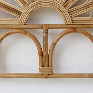 Cabecero de Cama Arqueado Pequeño Hecho a Mano con Mimbre, Decorativo, Estilo Boho, Panel Trasero para Muebles de Dormitorio, Muebles de Dormitorio Bohemios - Product Image 6