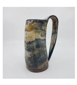 Taza de Cuerno de Búfalo Grabada, Hecha a Mano, Pulida, Diseño Artesanal Natural, Taza de Cuerno Hecha a Mano, Nuevo Diseño - Product Image 2